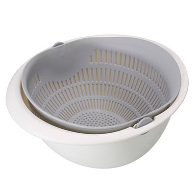 Double drain basket