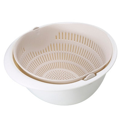 Double drain basket