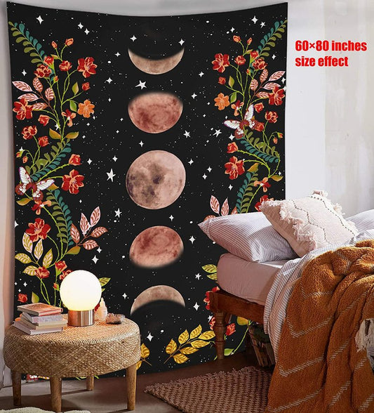 Moon Starry Tapestry Flower