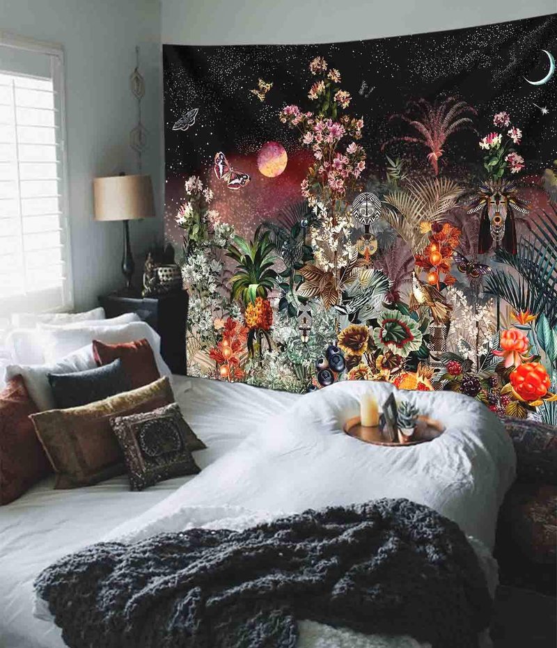 Moon Starry Tapestry Flower