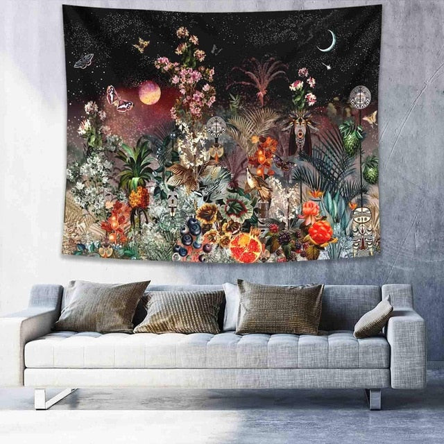 Moon Starry Tapestry Flower