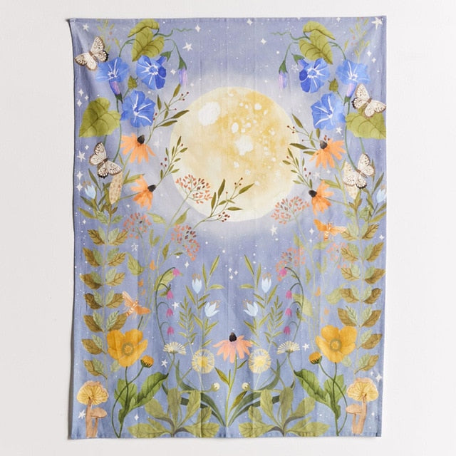 Moon Starry Tapestry Flower