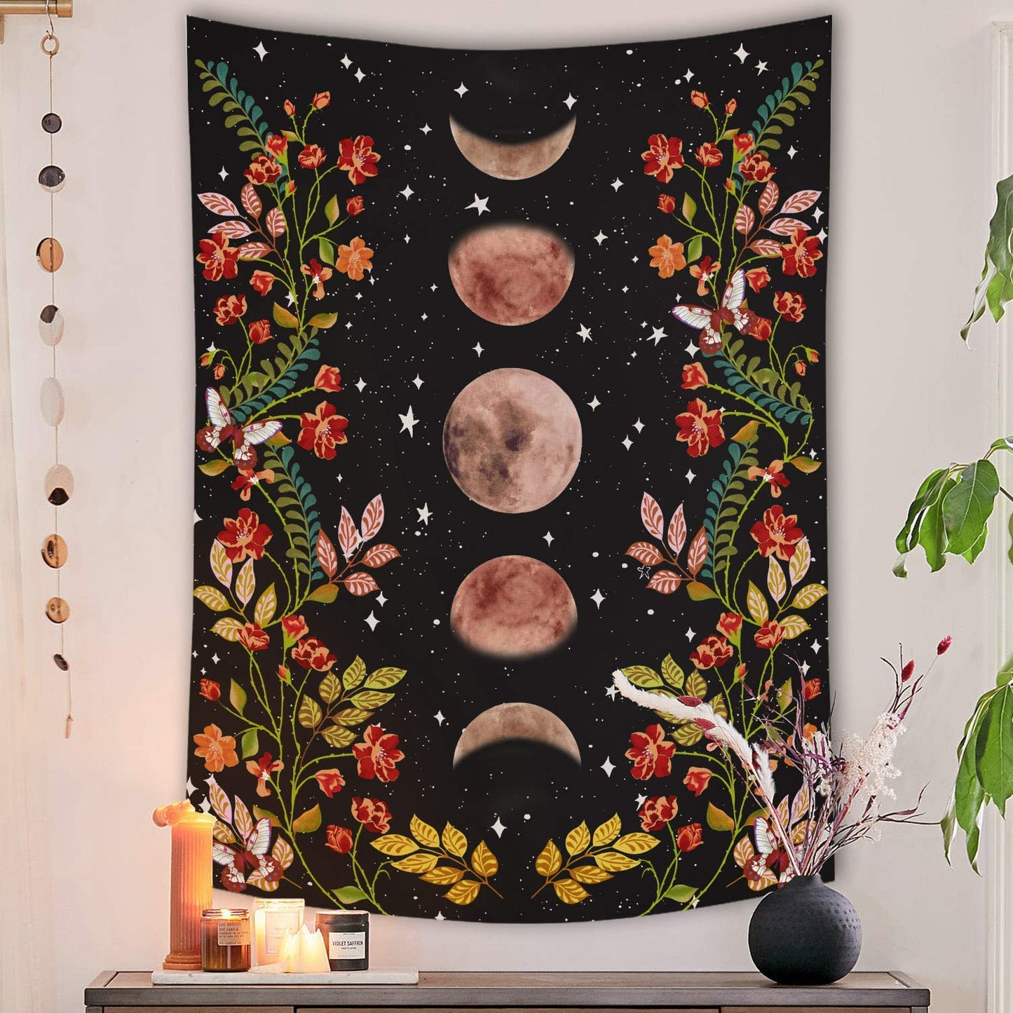 Moon Starry Tapestry Flower