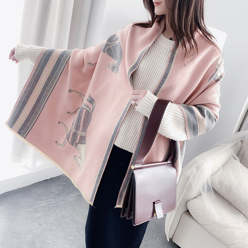 Luxurious cashmere winter warm scarf