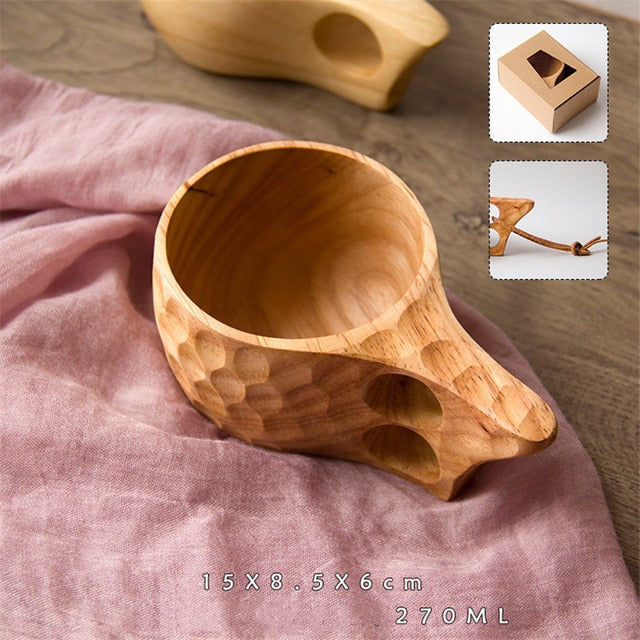 Ancient handmade rubberwood cup