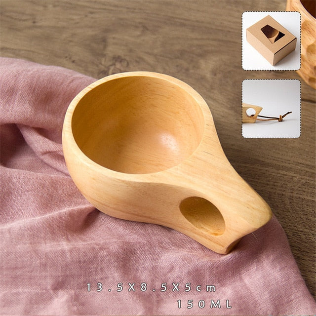 Ancient handmade rubberwood cup