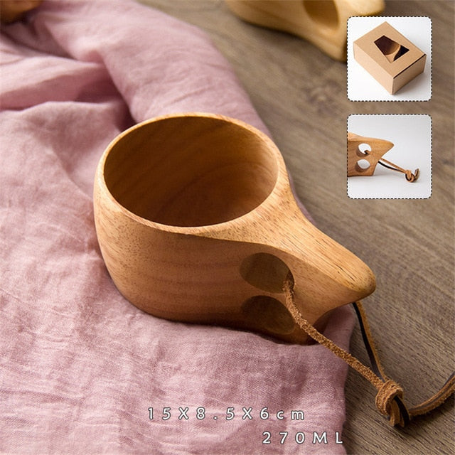 Ancient handmade rubberwood cup