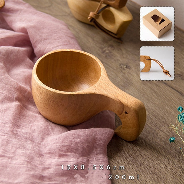 Ancient handmade rubberwood cup