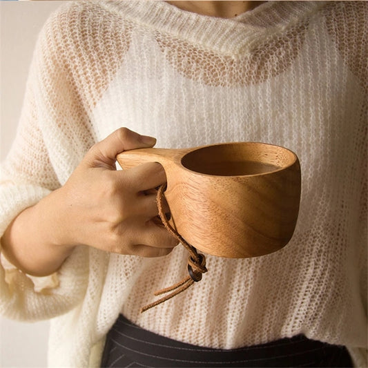 Ancient handmade rubberwood cup