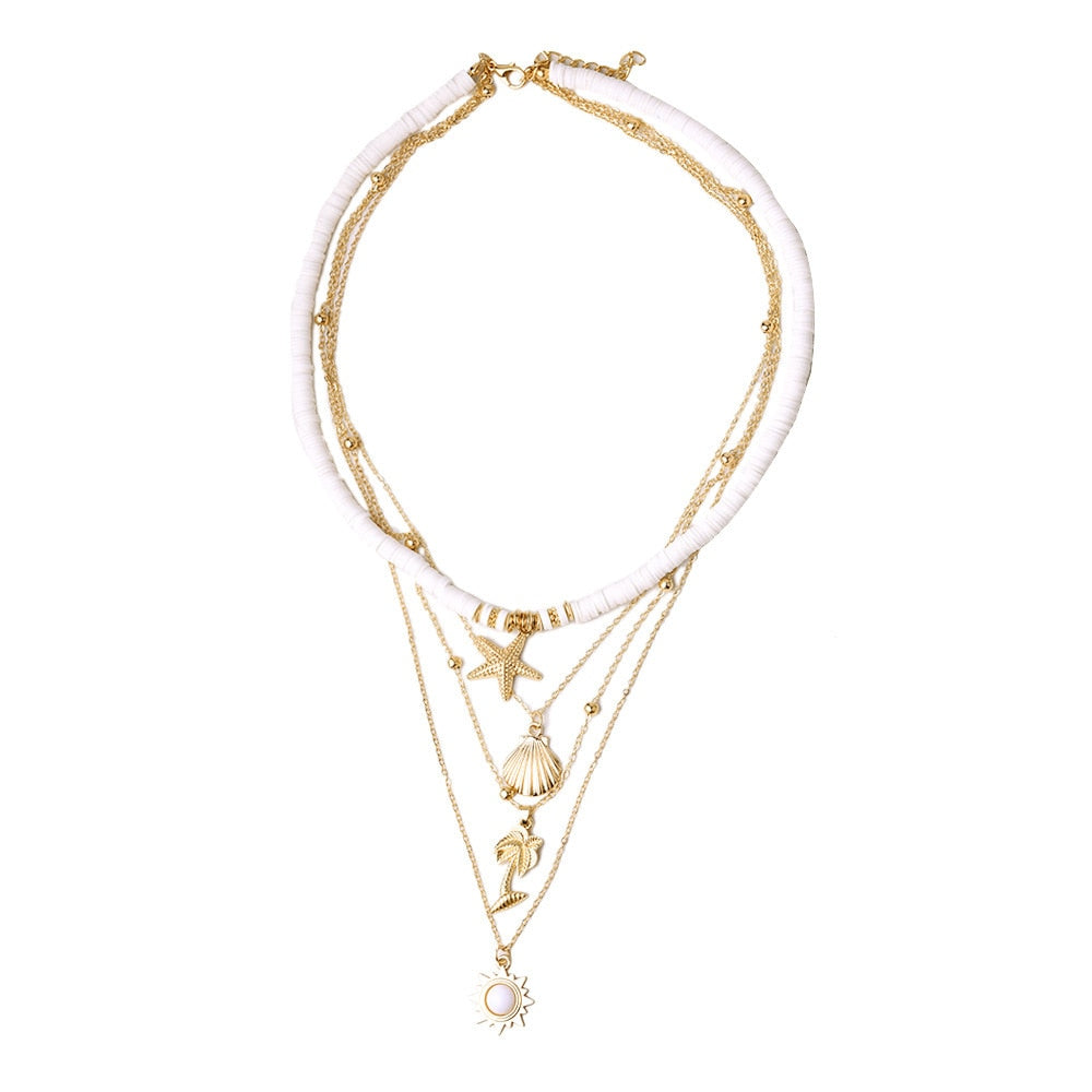 Patricia Boho Starfish & Shell Layered Necklaces