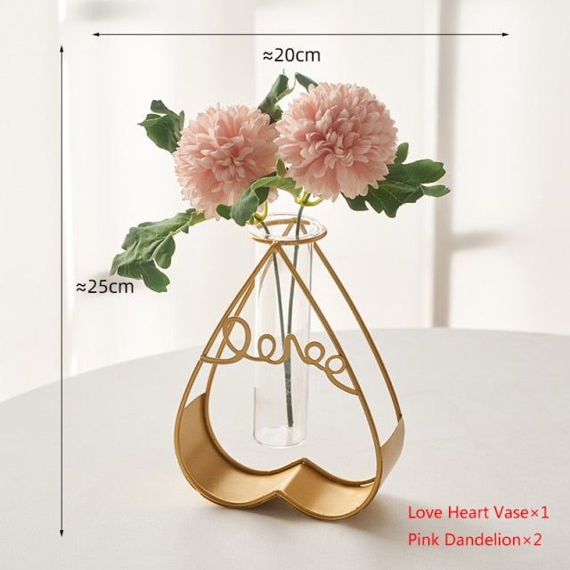 Nordic Golden Glass Vase