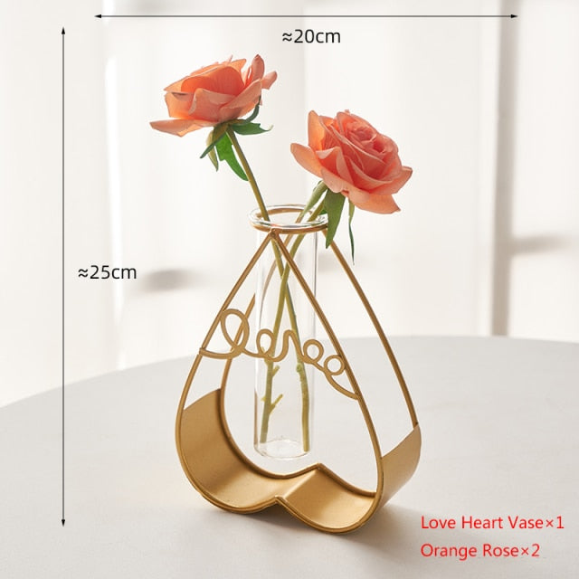 Nordic Golden Glass Vase