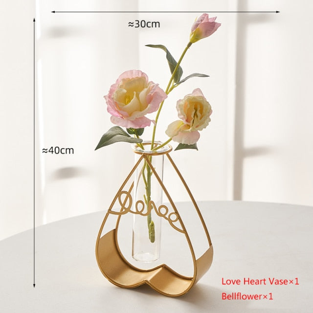 Nordic Golden Glass Vase