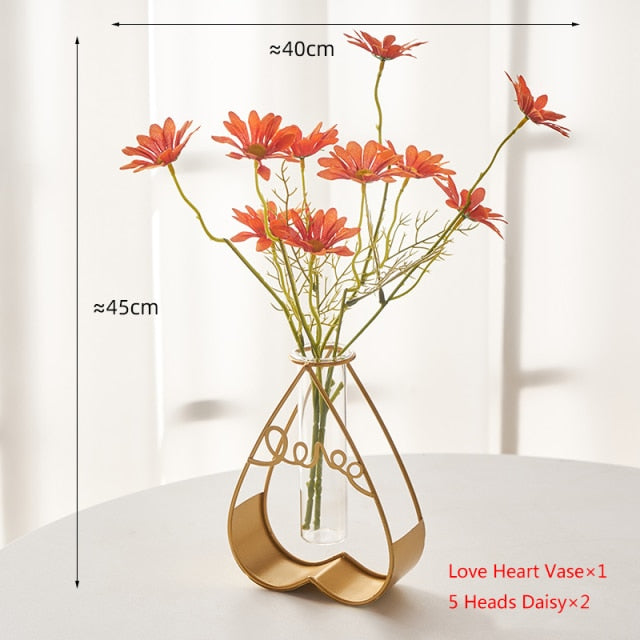 Nordic Golden Glass Vase