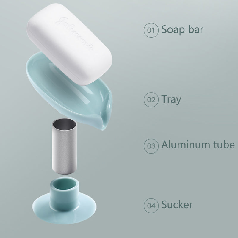 Self -Drain Leaf Shape Soap Tray