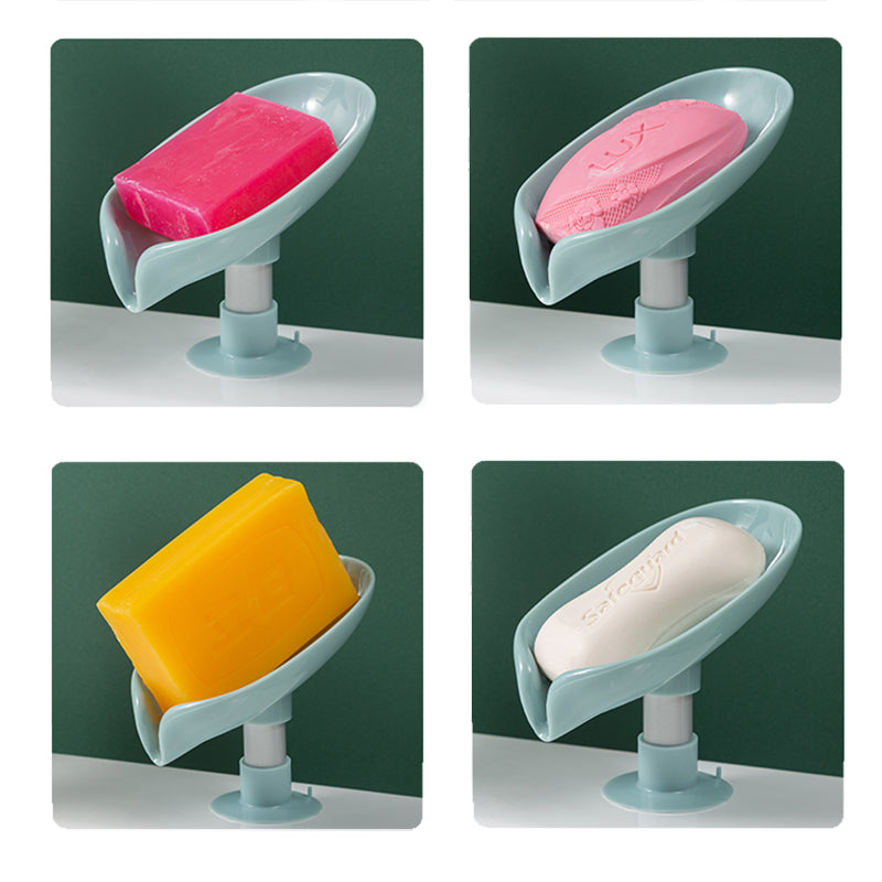 Self -Drain Leaf Shape Soap Tray