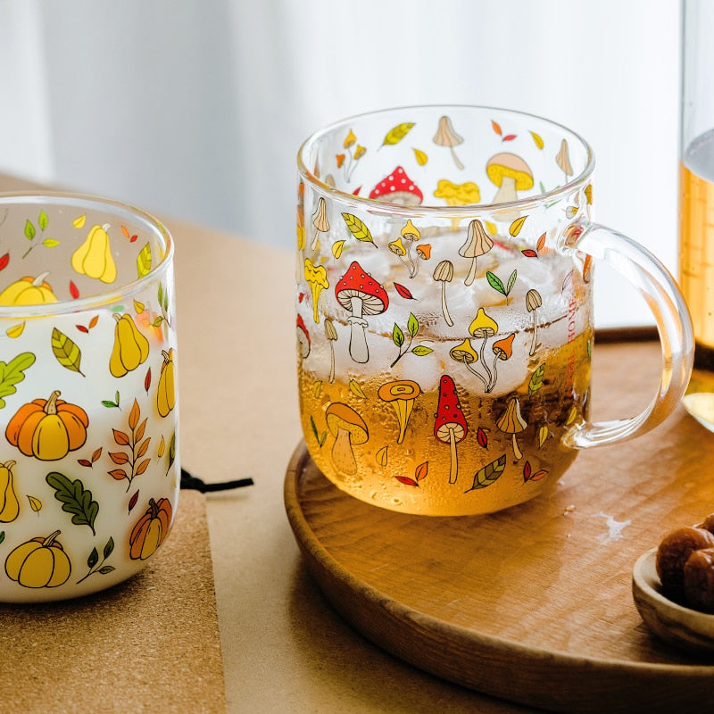 Mushroom Garden Glass Mug