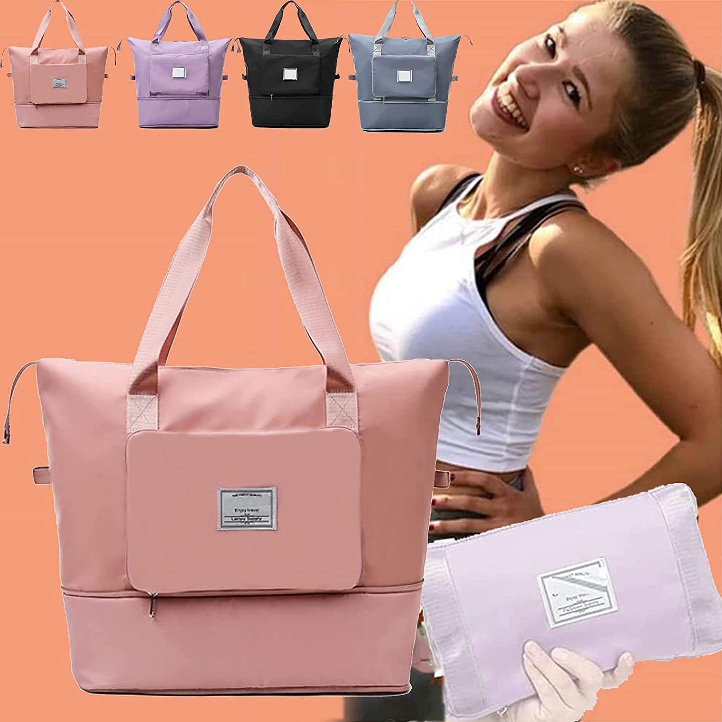 Large capacity foldable travel bag