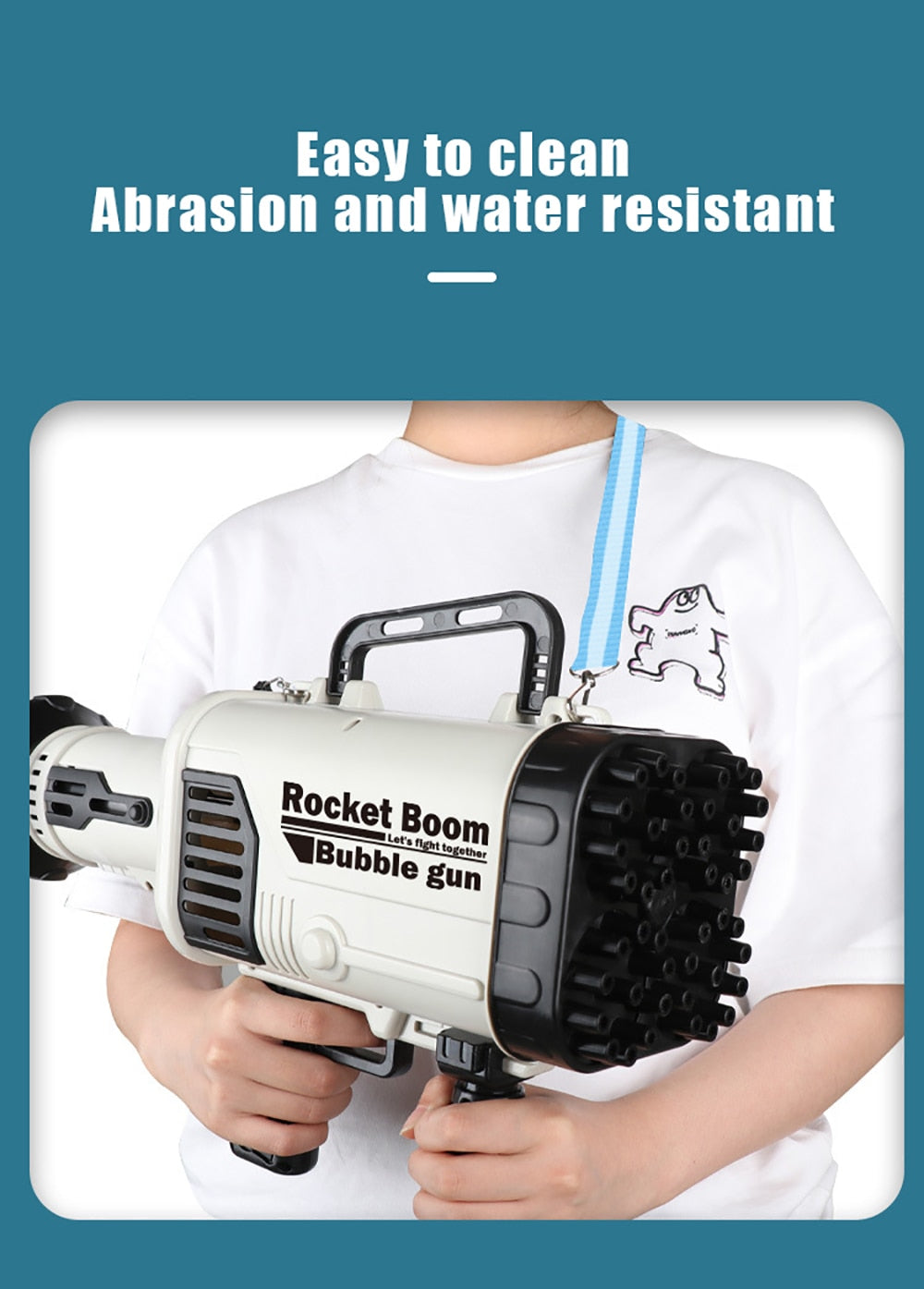 Bubble Machine Rocket Launcher With Light