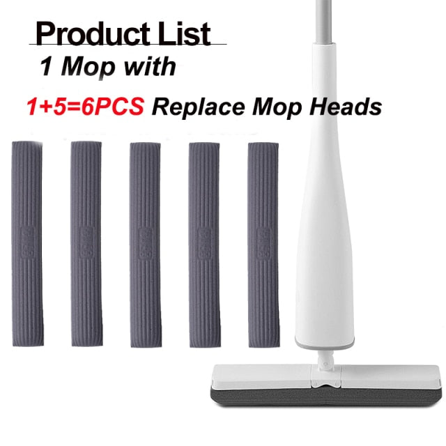 Self-Wringing Lazy Sponge Floor Mop