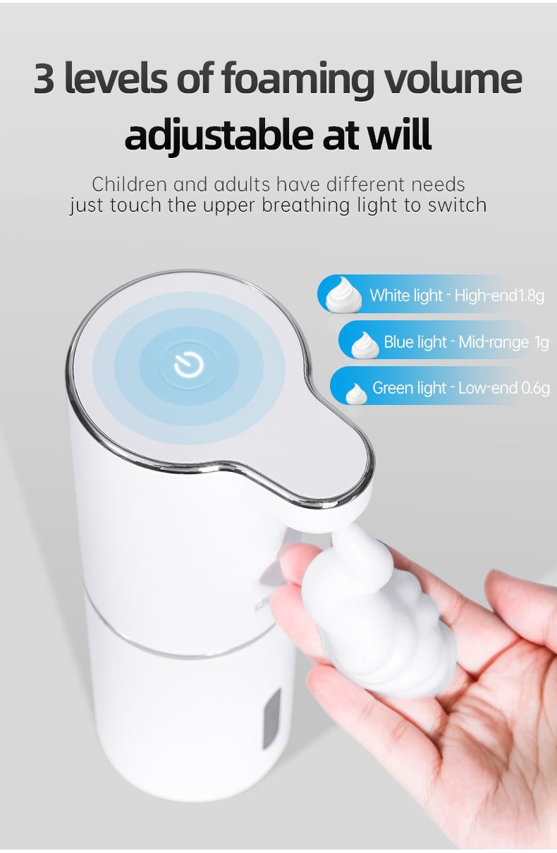 Automatic Hands-Free Foam Soap Dispenser With USB Charging