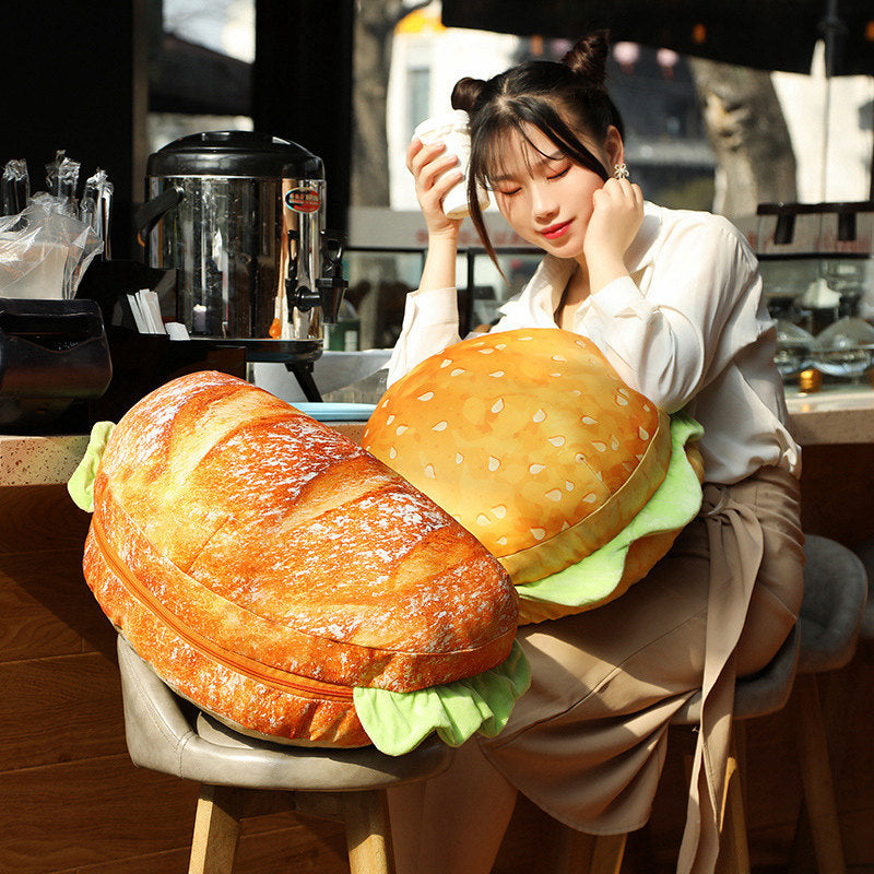2in1 Hamburger Pillow Seat Cushion