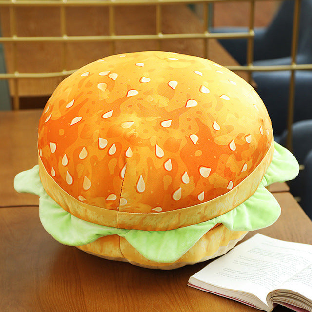 2in1 Hamburger Pillow Seat Cushion