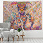 Bohemian Bliss- Colorful Pearl Elephant 3D Mosaic Tapestry