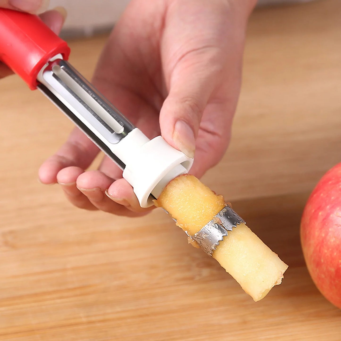 2-in-1 Stainless Steel Fruit Corer and Peeler