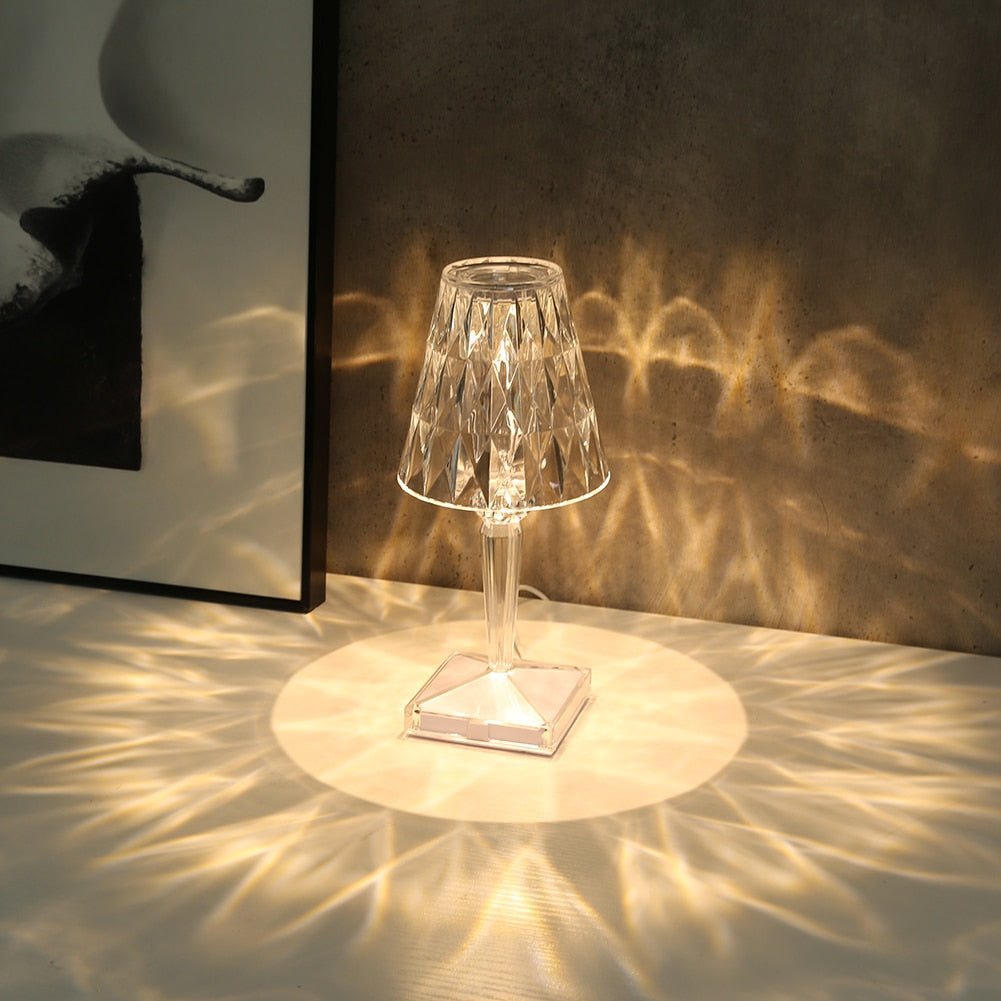 Selluxa Diamond LED Lampe  Crystal lamp, Crystal table lamps