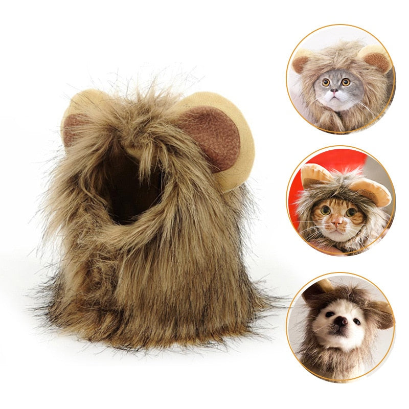 Lion wig for pets