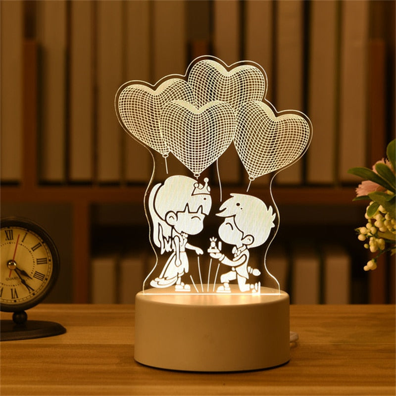 3D Creative Animals Bedside LED Night Lamp