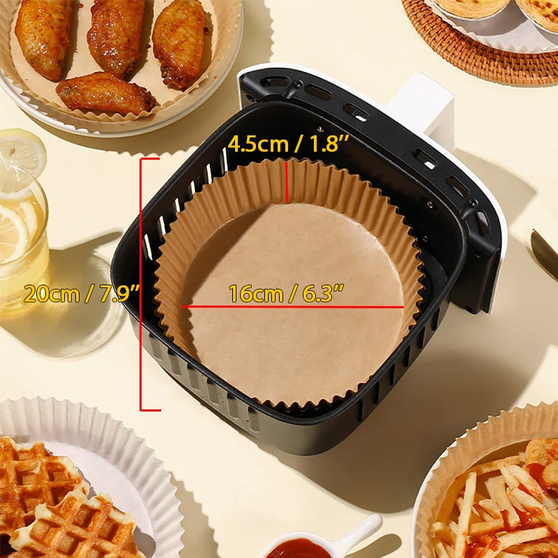 Air Fryer Disposable Paper Liner (25-50 PCS)