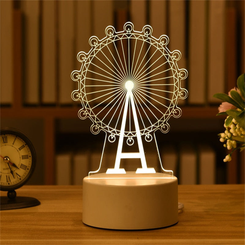 3D Creative Animals Bedside LED Night Lamp