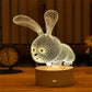 3D Creative Animals Bedside LED Night Lamp