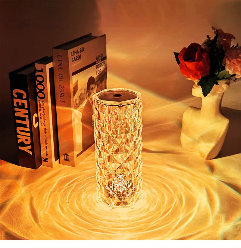Touching Control Rose Acrylic Lamp