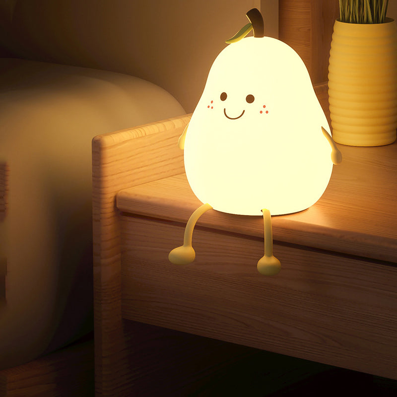 Cute Pear Bedside Touch Night Lamp