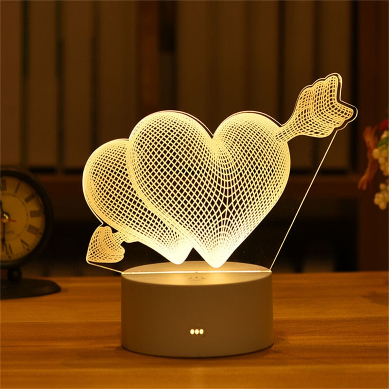 3D Creative Animals Bedside LED Night Lamp