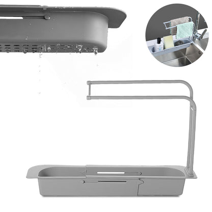 telescopic sink storage rack