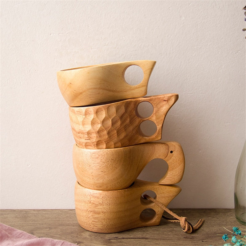 Ancient handmade rubberwood cup