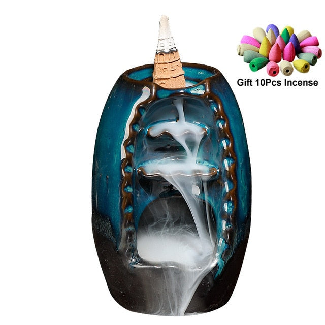 Waterfall incense burner