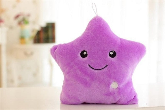 LED Light Toys For Kids-Luminous and Glowing Star Pillow