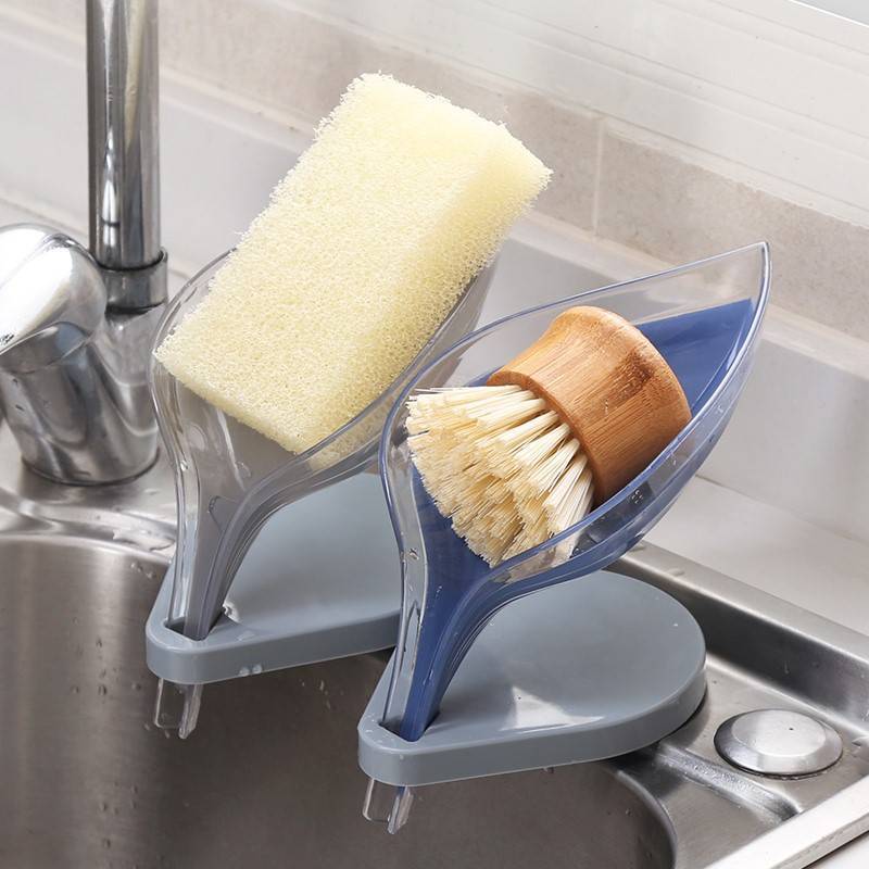 Self-Draining Leaf Shaped Soap Holder & Dish