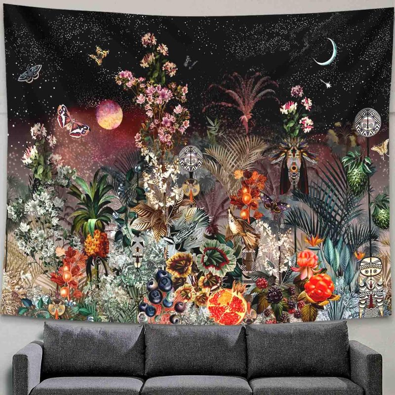 Moon Starry Tapestry Flower