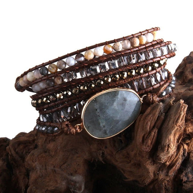 Boho leather bracelets