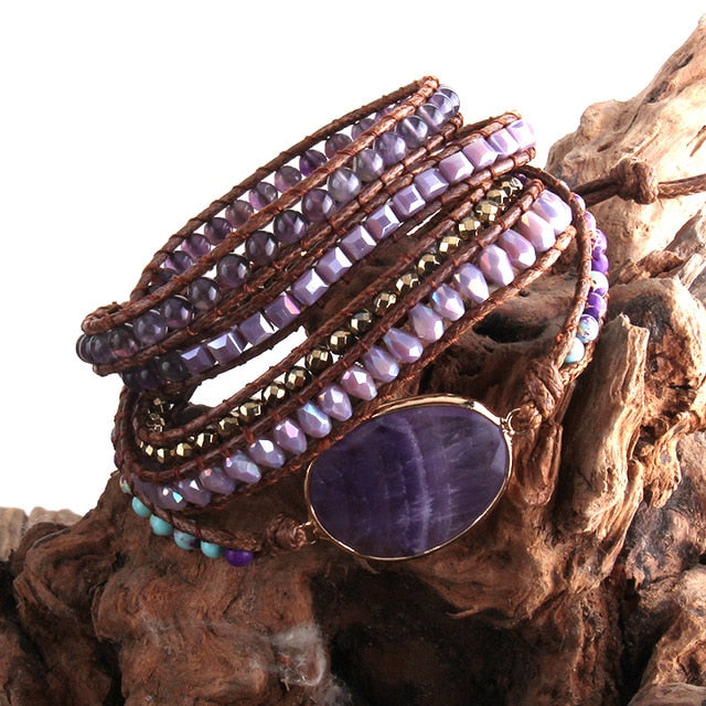 Boho leather bracelets