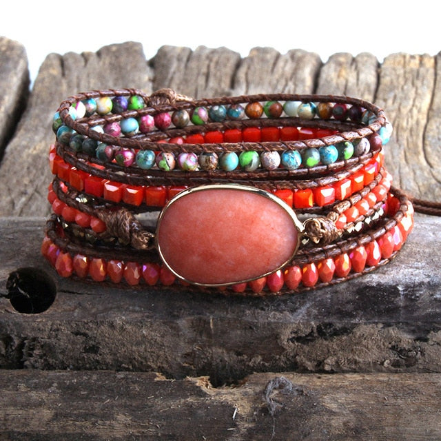 Boho leather bracelets