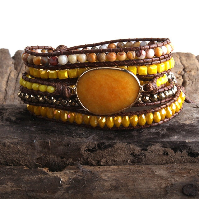 Boho leather bracelets