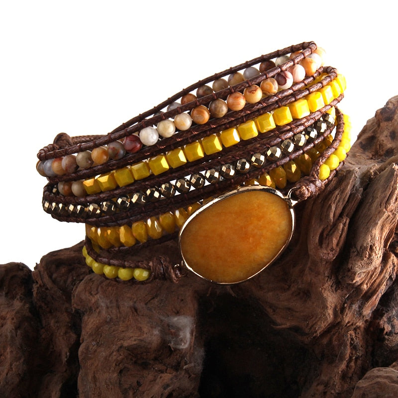 Boho leather bracelets