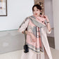 Luxurious cashmere winter warm scarf